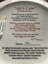 Load image into Gallery viewer, Trish Romance, Collectible Plates with Verse