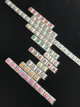 Load image into Gallery viewer, Italian Charm Bracelet, Birthstones, Flower in Rhinestones
