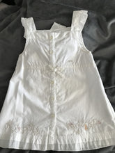Load image into Gallery viewer, White embroidered baby dress.