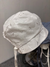 Load image into Gallery viewer, Baby Bonnets, White/Cream, Flat Brim
