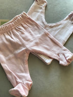 Kushies Baby, Footed Pant, 2 Pack