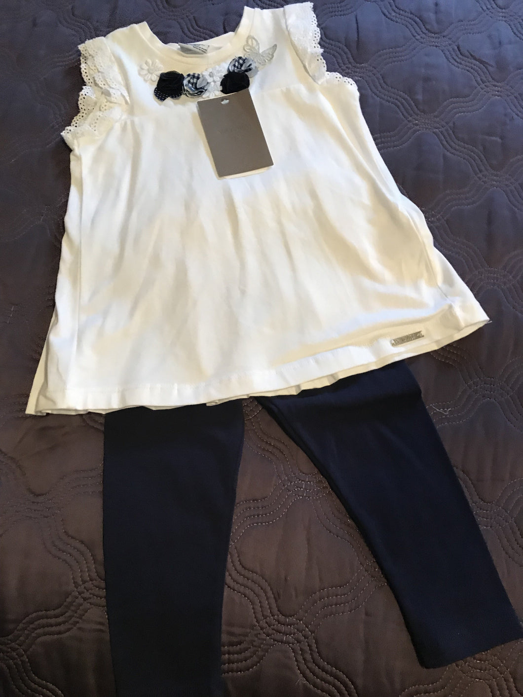 Mayoral, Girls Top and Navy Legging