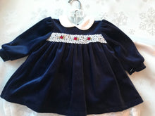 Load image into Gallery viewer, Navy Dress, 6/9 month
