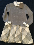 Mayoral Girls Plaid Skirted Dress