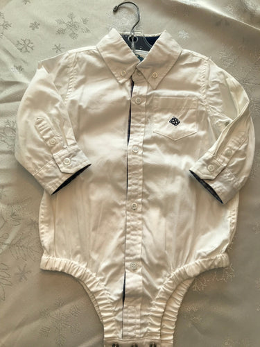 Boys Baby Onesie Style Shirt - White