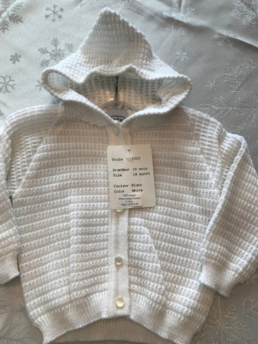 White Knit Baby Sweater