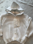 White Knit Baby Sweater