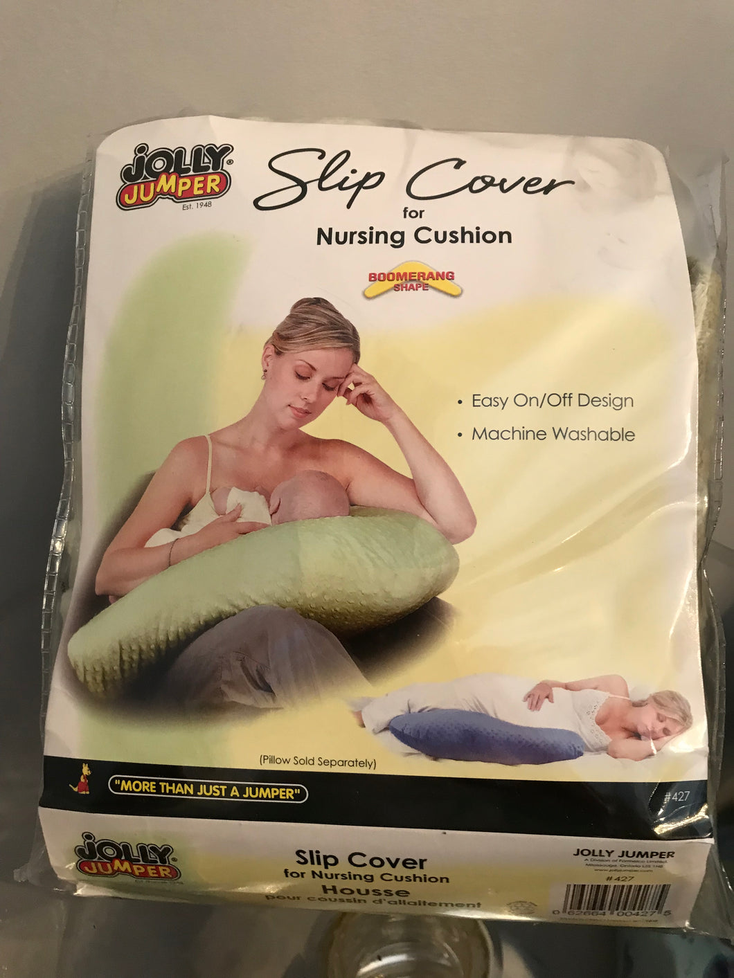 Jolly Jumper Boomerang Nursing Cushion Cream Chenille Boppy
